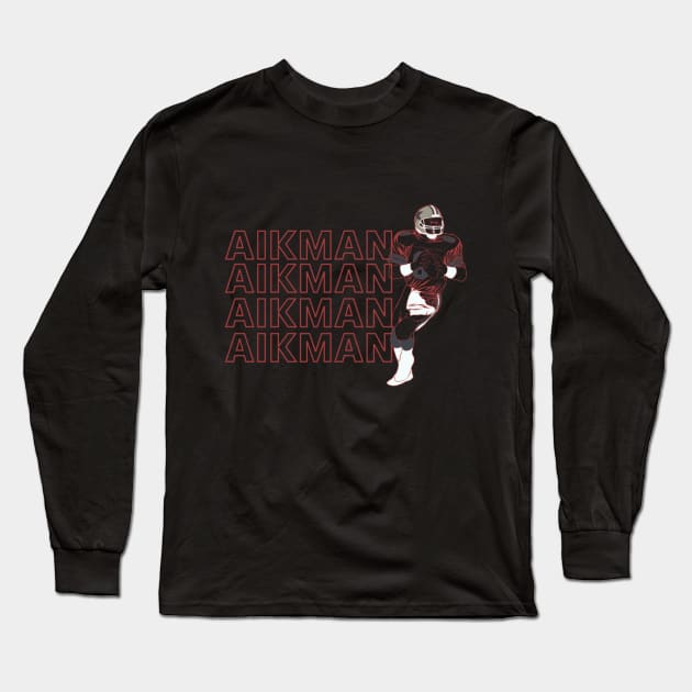 troy aikman Long Sleeve T-Shirt by Visualoctane 